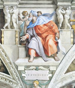 Ezekiel on the Ceiling of the Sistine Chapel in the Vatican